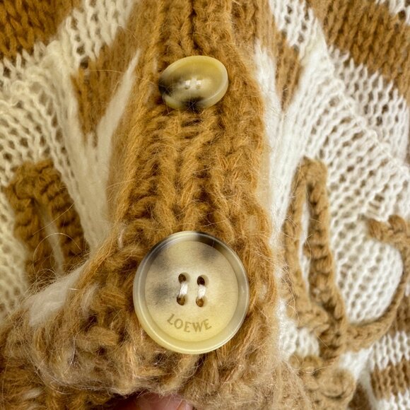 Loewe Anagram Knit Cardigan in Mohair Blend - Picture 9 of 11